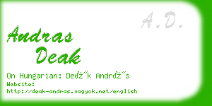 andras deak business card